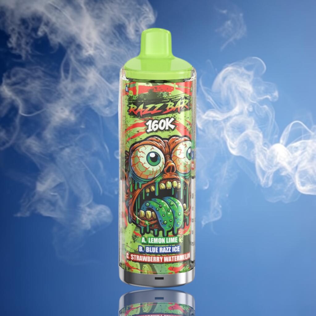 Razz Bar 160K Trio – Lemon Lime • Blue Razz Ice • Strawberry Watermelon