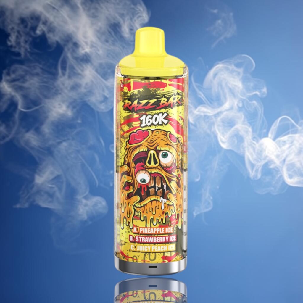 Razz Bar 160K Trio – Pineapple Ice • Strawberry Ice • Juicy Peach Ice