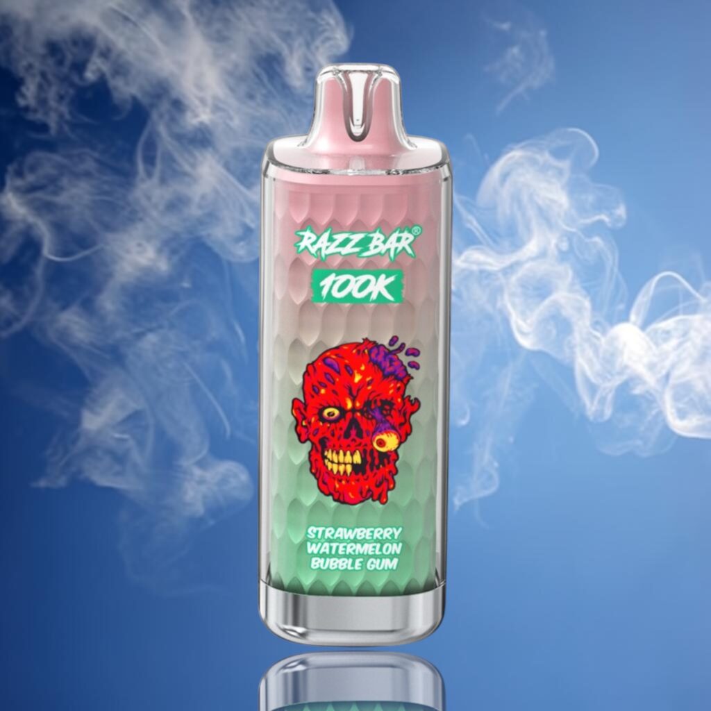 Razz Bar 100K – Strawberry Watermelon Bubble Gum
